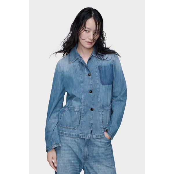 Maison Margiela Denim Shirt in Vintage Medium Blue | Shirts | Luxury Shoes 