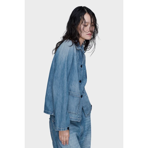 Maison Margiela Denim Shirt in Vintage Medium Blue | Shirts | Luxury Shoes 