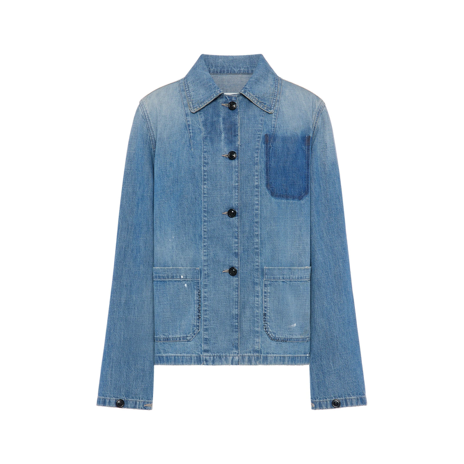 Maison Margiela Denim Shirt in Vintage Medium Blue Maison Margiela Denim Shirt in Vintage Medium Blue | Luxury Shoes