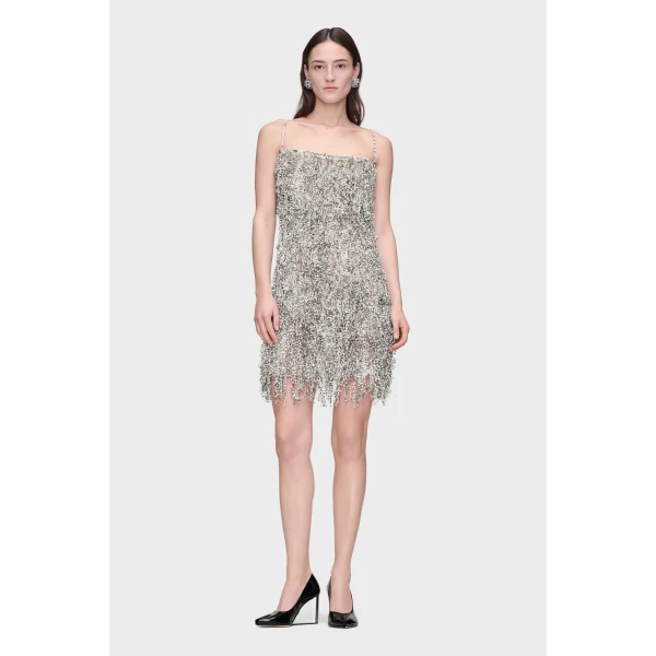 Maison Margiela Dipped Dots Slip Dress in White | Mini Dresses | Luxury Shoes 