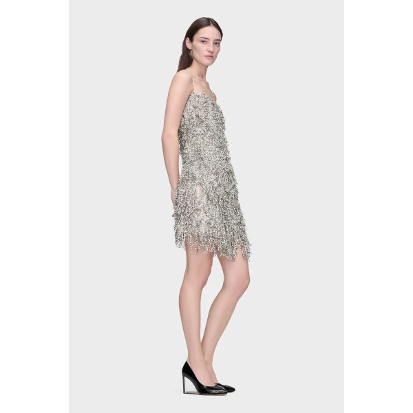 Maison Margiela Dipped Dots Slip Dress in White | Mini Dresses | Luxury Shoes 