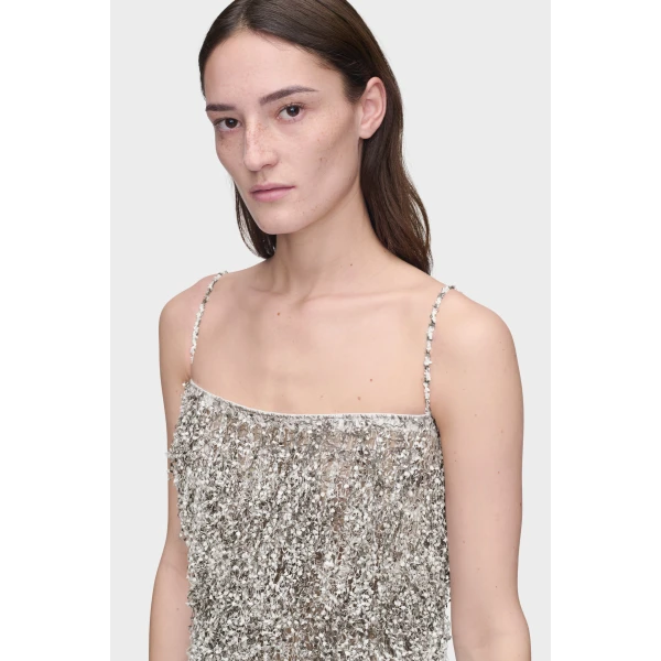 Maison Margiela Dipped Dots Slip Dress in White | Mini Dresses | Luxury Shoes 