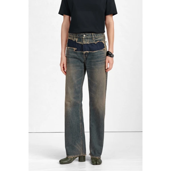 Maison Margiela Distressed Jeans in Blue | Denim | Luxury Shoes 