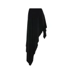 Maison Margiela Draped Long Skirt in Black | Luxury Shoes 