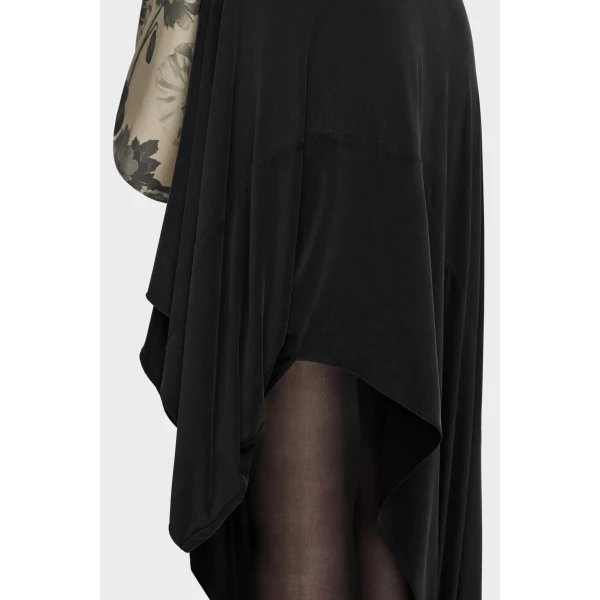 Maison Margiela Draped Long Skirt in Black | Maxi Skirts | Luxury Shoes 