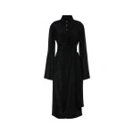 Maison Margiela Draped Shirt Dress in Black | Luxury Shoes 