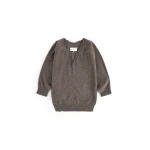 Maison Margiela Draped V-Neck Sweater in Mud Brown | Luxury Shoes 