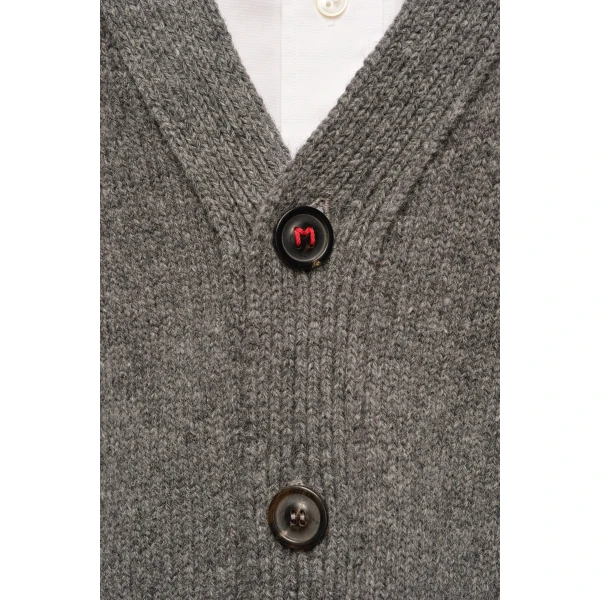 Maison Margiela Elbow Patch Cardigan in Grey | Cardigan | Luxury Shoes 