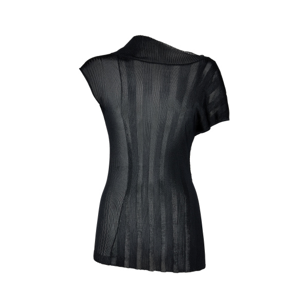 Maison Margiela Fitted Knit Top in Navy Blue | Luxury Shoes 
