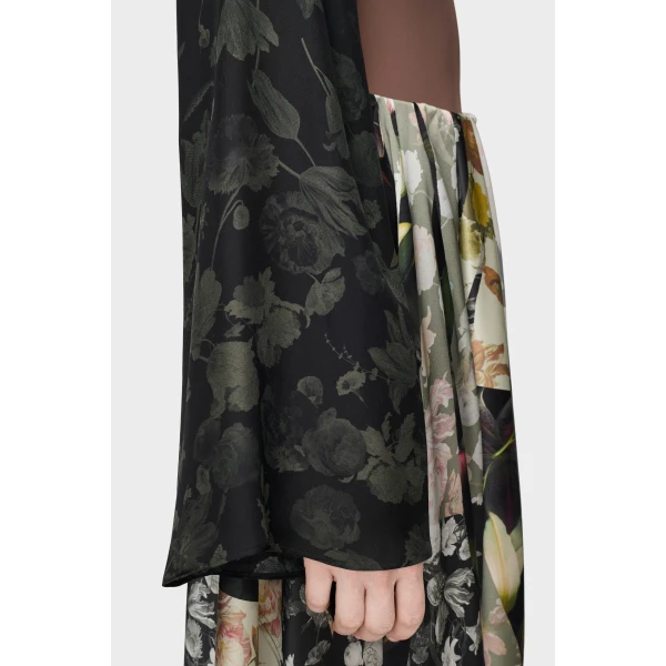 Maison Margiela Floral Sleeve Top in Brown | Tops | Luxury Shoes 