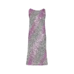 Maison Margiela Foil Knit Midi Dress in Silver | Luxury Shoes 