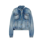 Maison Margiela Folded Collar Denim Jacket in Blue Jeans | Luxury Shoes 