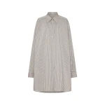 Maison Margiela Folded Collar Shirt in Light Grey | Luxury Shoes 