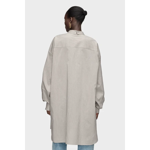 Maison Margiela Folded Collar Shirt in Light Grey | Shirts | Luxury Shoes 