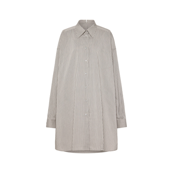 Maison Margiela Folded Collar Shirt in Light Grey | Luxury Shoes 