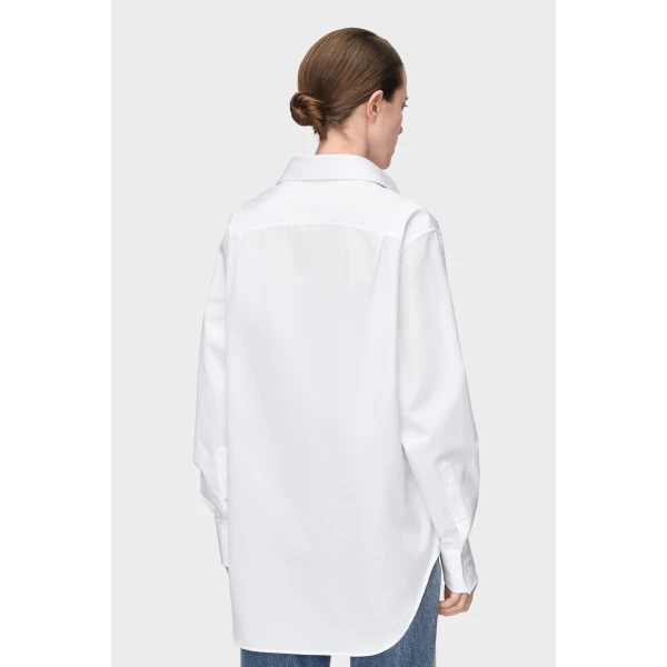 Maison Margiela Folded Collar Shirt in White | Shirts | Luxury Shoes 
