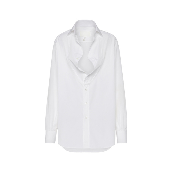 Maison Margiela Folded Collar Shirt in White | Luxury Shoes 