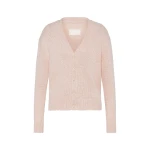 Maison Margiela Gardening Hemp Knit Cardigan in Pale Pink | Luxury Shoes 