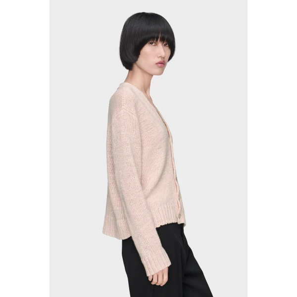 Maison Margiela Gardening Hemp Knit Cardigan in Pale Pink | Cardigan | Luxury Shoes 