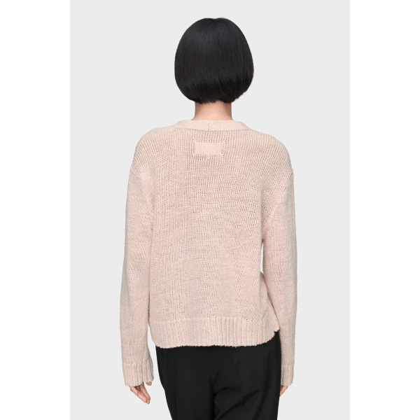 Maison Margiela Gardening Hemp Knit Cardigan in Pale Pink | Cardigan | Luxury Shoes 