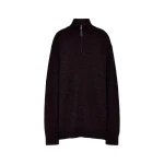 Maison Margiela Half-Zip Knit Sweater in Bordeaux | Luxury Shoes 