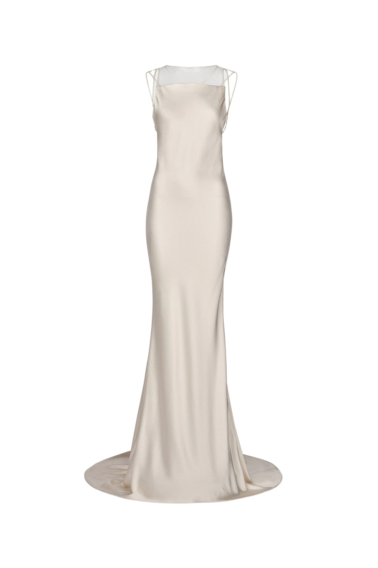 Maison Margiela Hammered Satin Gown in Ivory Maison Margiela Hammered Satin Gown in Ivory | Luxury Shoes