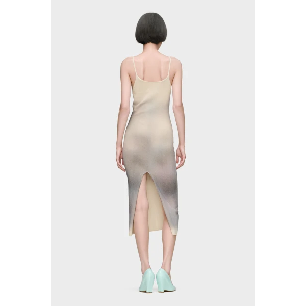 Maison Margiela Knit Maxi Dress in Ecru | Maxi Dresses | Luxury Shoes 