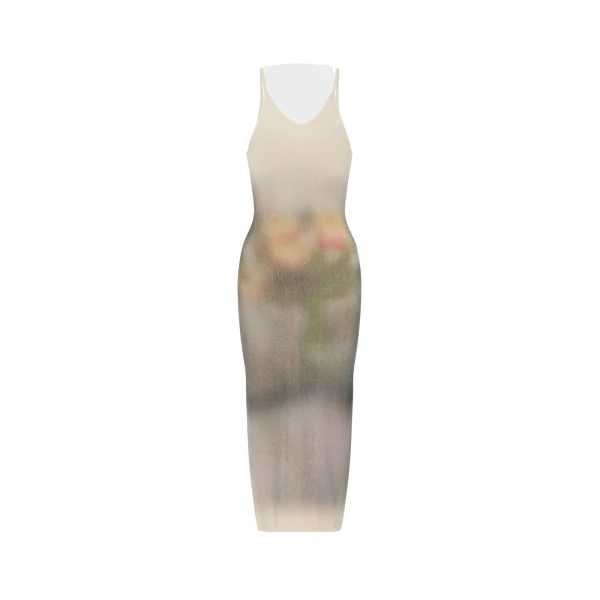 Maison Margiela Knit Maxi Dress in Ecru | Luxury Shoes 