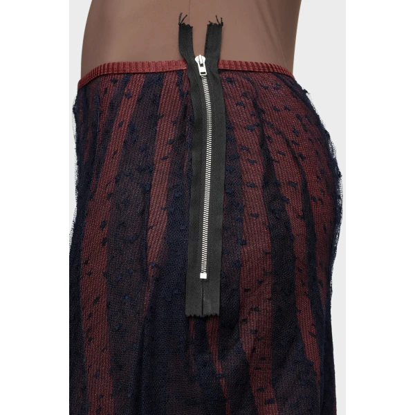 Maison Margiela Lace Midi Skirt in Black | Midi Skirts | Luxury Shoes 