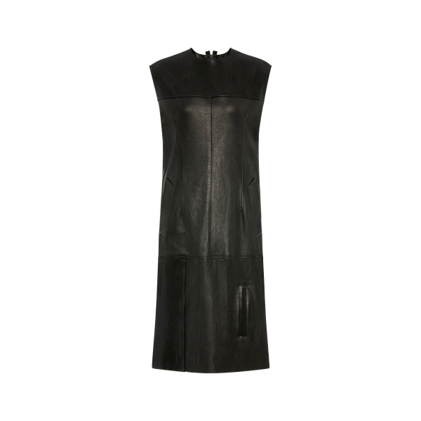 Maison Margiela Leather Midi Dress in Black | Luxury Shoes 