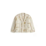 Maison Margiela Lived-In Knit Cardigan in White | Luxury Shoes 