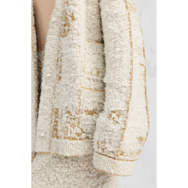 Maison Margiela Lived-In Knit Cardigan in White | Cardigan | Luxury Shoes 