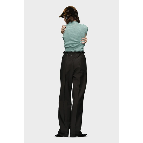 Maison Margiela Mohair Trousers in Black | Pants | Luxury Shoes 