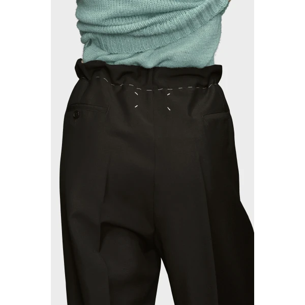 Maison Margiela Mohair Trousers in Black | Pants | Luxury Shoes 