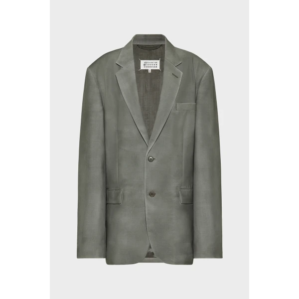 Maison Margiela Mohair Wool Blazer in Grey | Blazers | Luxury Shoes 