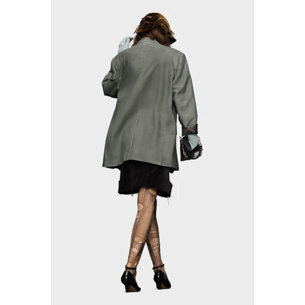 Maison Margiela Mohair Wool Blazer in Grey | Blazers | Luxury Shoes 