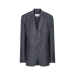 Maison Margiela Mohair Wool Suit Jacket in Dark Avion | Luxury Shoes 