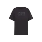 Maison Margiela Numeric Cotton Jersey T-Shirt in Black | Luxury Shoes 