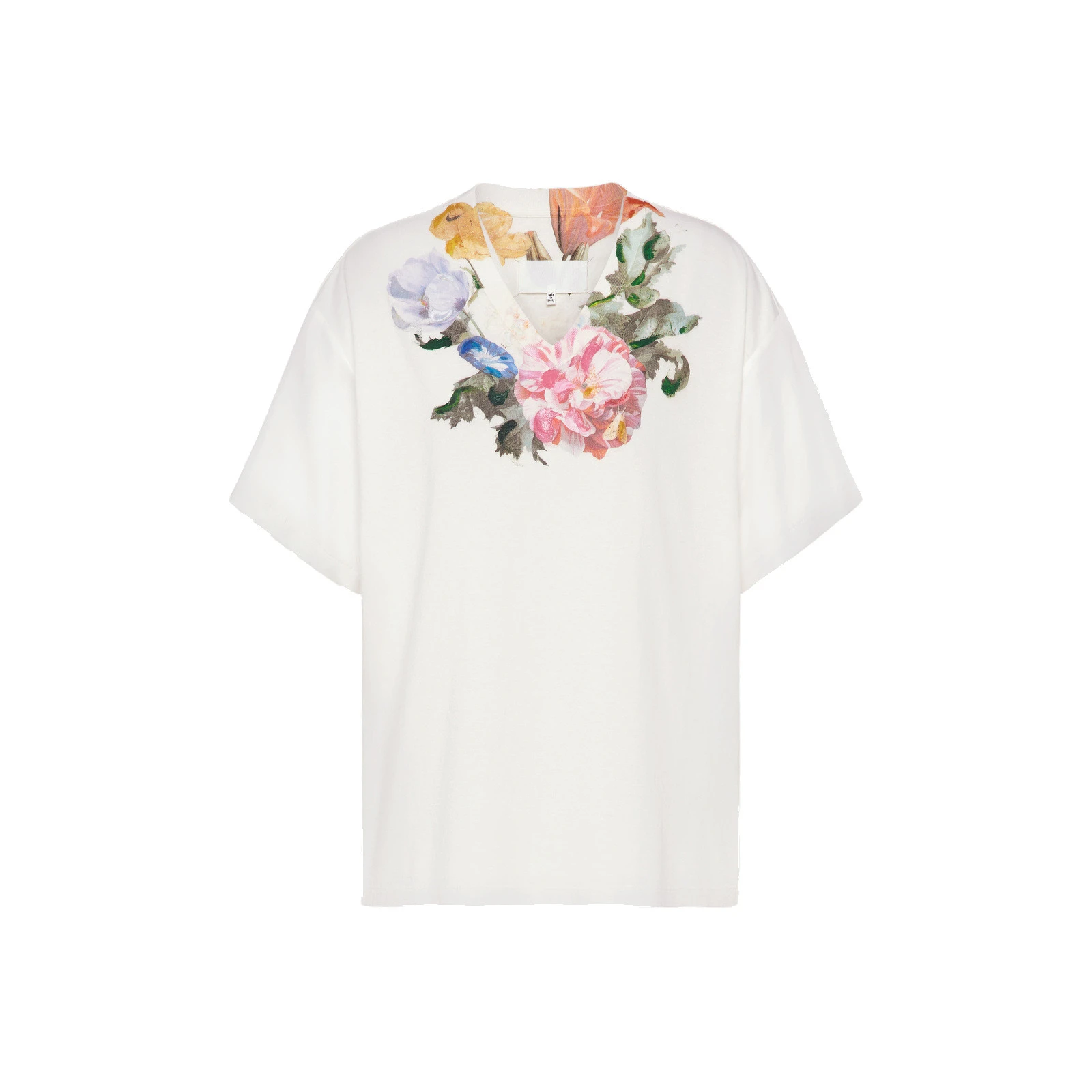 Maison Margiela Painted Flower Jersey T-Shirt in White Maison Margiela Painted Flower Jersey T-Shirt in White | Luxury Shoes