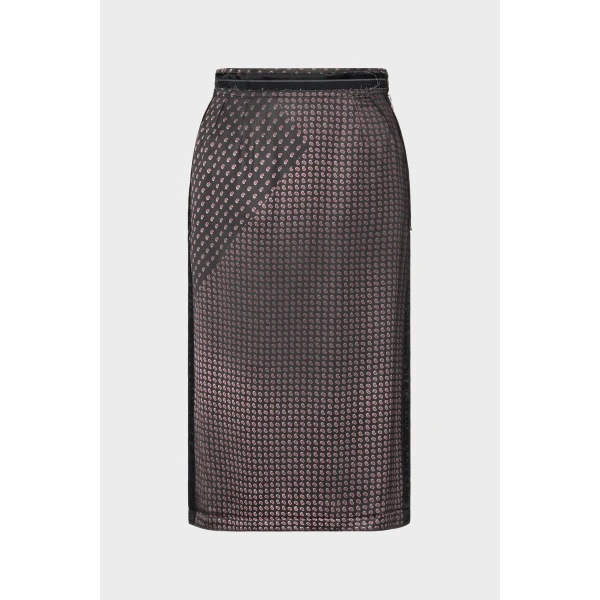 Maison Margiela Paisley Print Midi Skirt in Black | Midi Skirts | Luxury Shoes 