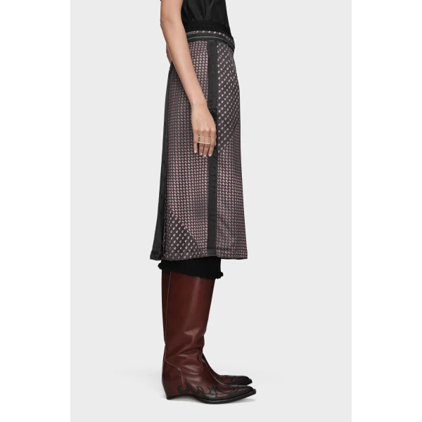 Maison Margiela Paisley Print Midi Skirt in Black | Midi Skirts | Luxury Shoes 