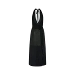 Maison Margiela Patchwork Halterneck Dress in Black | Luxury Shoes 