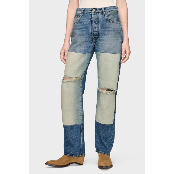 Maison Margiela Patchwork Panel Jeans in Blue | Denim | Luxury Shoes 