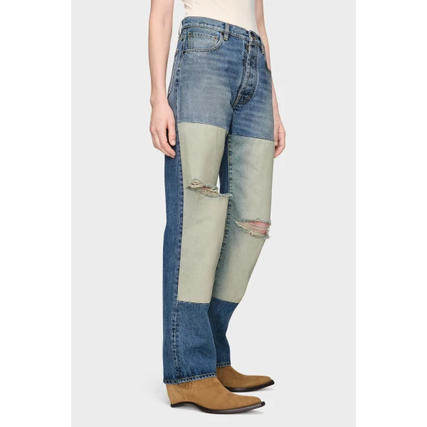 Maison Margiela Patchwork Panel Jeans in Blue | Denim | Luxury Shoes 