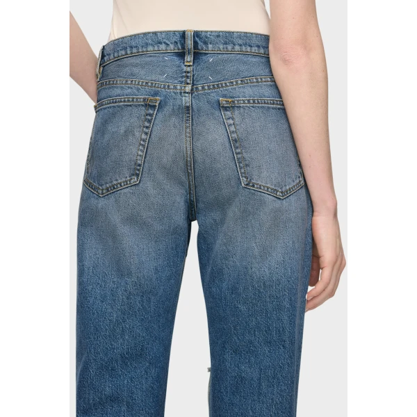Maison Margiela Patchwork Panel Jeans in Blue | Denim | Luxury Shoes 