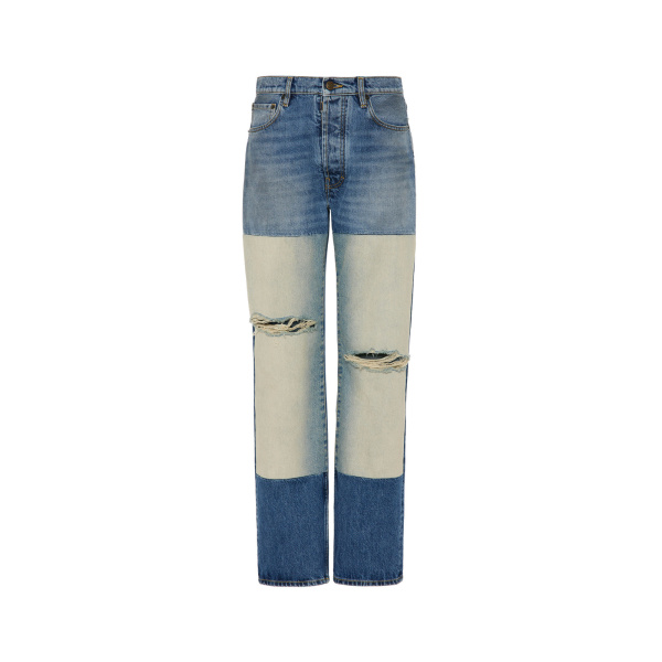 Maison Margiela Patchwork Panel Jeans in Blue | Luxury Shoes 