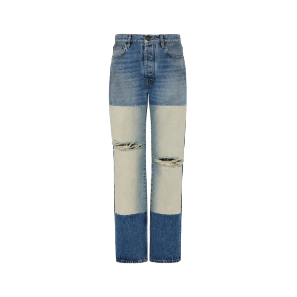 Maison Margiela Patchwork Panel Jeans in Blue | Luxury Shoes 