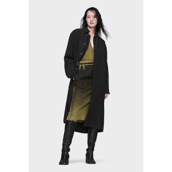 Maison Margiela Peached Trench Coat in Black | Trench Coat | Luxury Shoes 