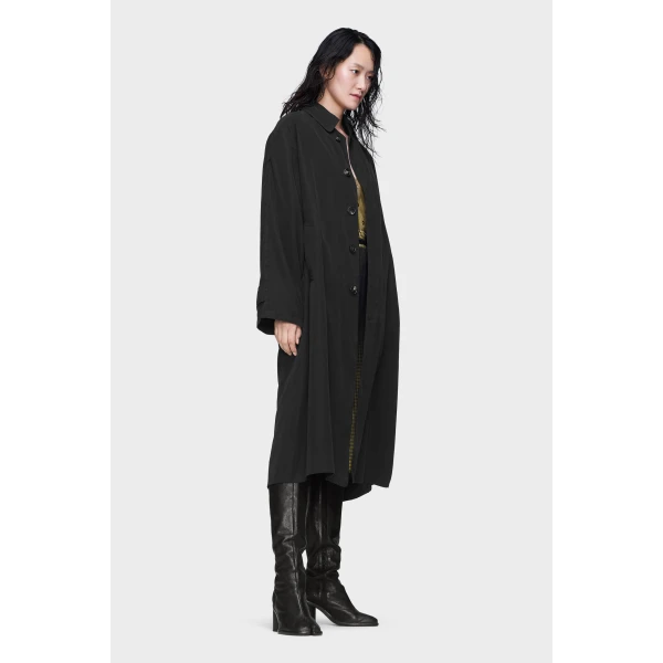 Maison Margiela Peached Trench Coat in Black | Trench Coat | Luxury Shoes 