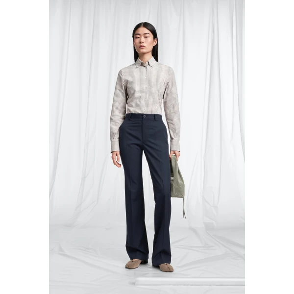 Maison Margiela Pleated Wool Tailored Trousers in Dark Grey | Wide leg pants | Luxury Shoes 